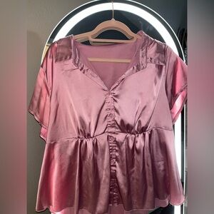 SHEIN PINK BLOUSE 2X